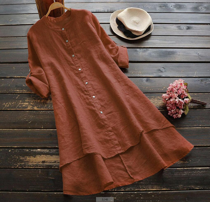 Juna Cotton-Linen Button Shirt