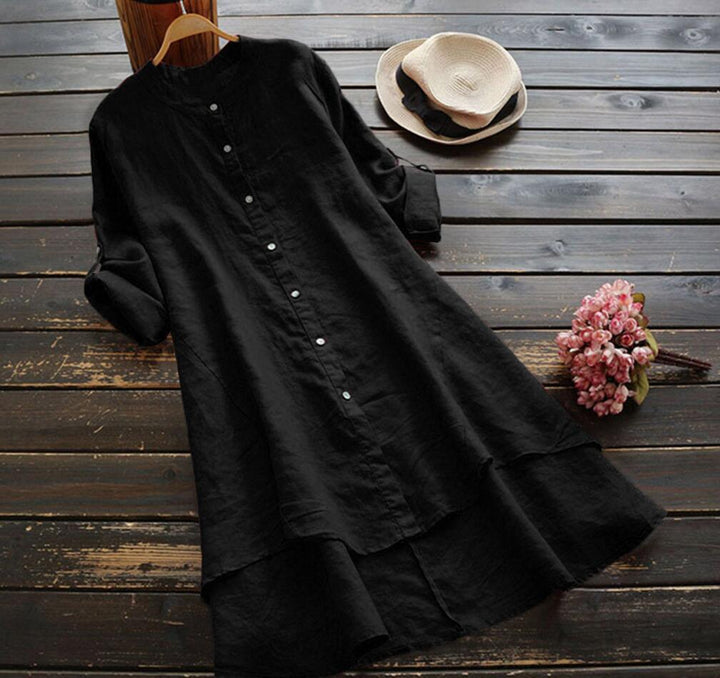Juna Cotton-Linen Button Shirt