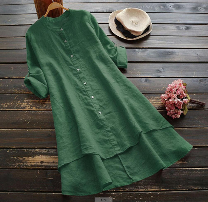 Juna Cotton-Linen Button Shirt